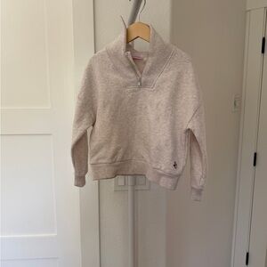 La Coqueta Half-Zip Sweatshirt - Light Beige